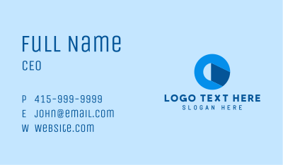 Modern Letter O Circle Business Card Image Preview