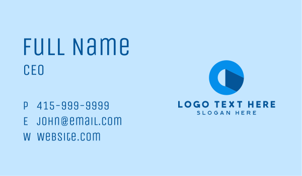 Modern Letter O Circle Business Card Design Image Preview