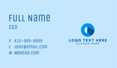 Modern Letter O Circle Business Card Image Preview