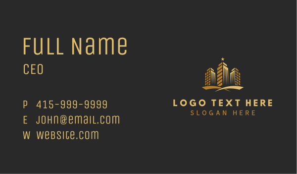 Skyscraper Building Towers Business Card Design Image Preview