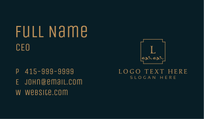 Elegant Luxury Floral Letter Business Card Image Preview