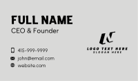 Generic Black and White Letter N Business Card Image Preview
