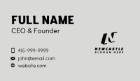Generic Black and White Letter N Business Card Image Preview