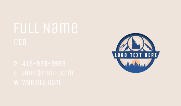 Idaho Mountain Park Business Card Design Image Preview