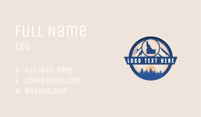 Idaho Mountain Park Business Card Image Preview