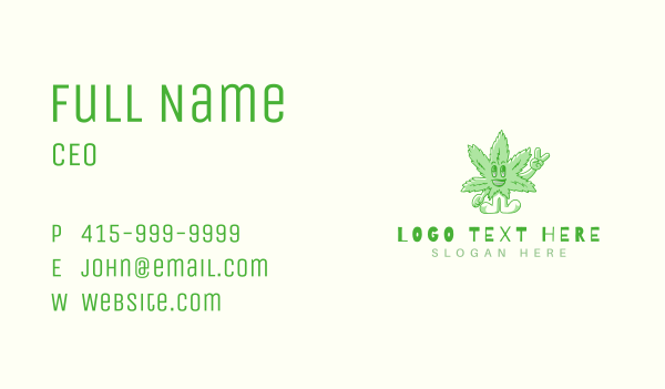 Weed Head Cannabis Business Card Design Image Preview