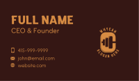 Barbell Fitness Training Business Card Image Preview