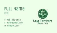 Green Plant Badge Business Card Image Preview