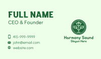 Green Plant Badge Business Card Image Preview