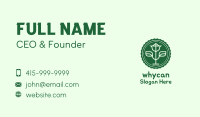 Green Plant Badge Business Card Image Preview