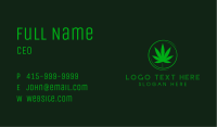 Ganja Herbal Leaf Business Card Image Preview