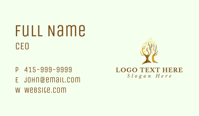 Natural Tree Head Business Card Image Preview
