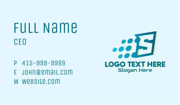 Modern Tech Letter S Business Card Design Image Preview