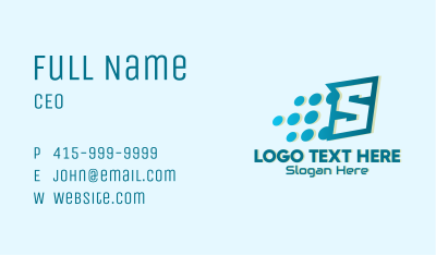 Modern Tech Letter S Business Card Image Preview