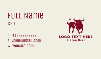 Raging Bull Business Card Image Preview