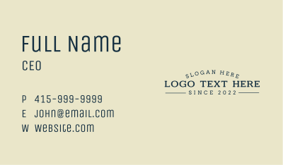 Business Enterprise Wordmark Business Card Image Preview