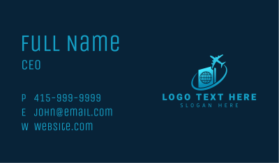 Passport Plane Travel  Business Card Image Preview