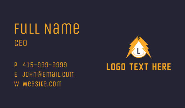 Electric Lightning Lettermark Business Card Design Image Preview