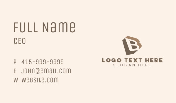 Creative Design Studio Letter B Business Card Design Image Preview