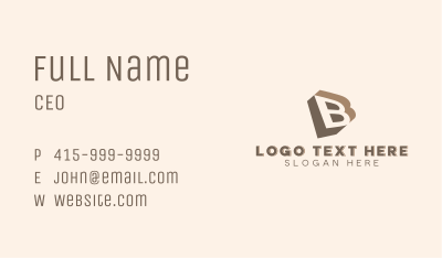 Creative Design Studio Letter B Business Card Image Preview