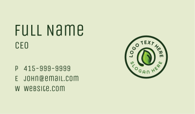 Plant Leaf Gardening Business Card Image Preview