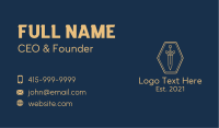 Gold Minimalist Sword  Business Card Image Preview