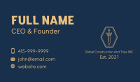 Gold Minimalist Sword  Business Card Image Preview