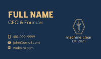 Gold Minimalist Sword  Business Card Image Preview