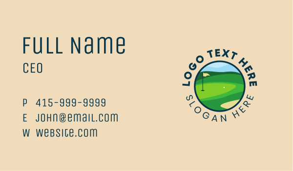 Golf Course Badge Business Card Design Image Preview