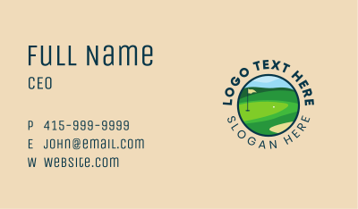 Golf Course Badge Business Card Image Preview