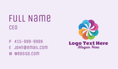Colorful Flower Bloom Business Card