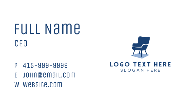 Interior Chair Furniture Business Card Design Image Preview