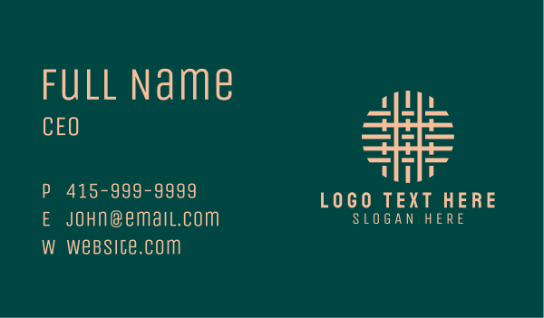 Craftsman Textile  Business Card Design Image Preview