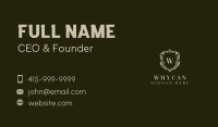 Hotel Royalty Shield Business Card Image Preview