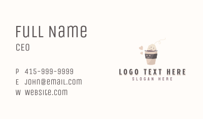 Tea Heart Beverage Business Card Image Preview