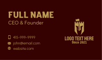 Gold Castle Gladiator Business Card Image Preview