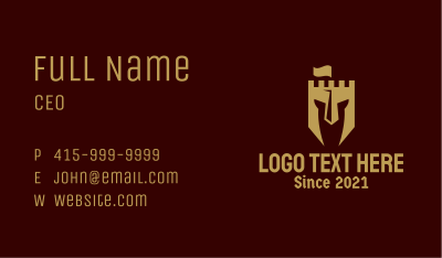 Gold Castle Gladiator Business Card Image Preview