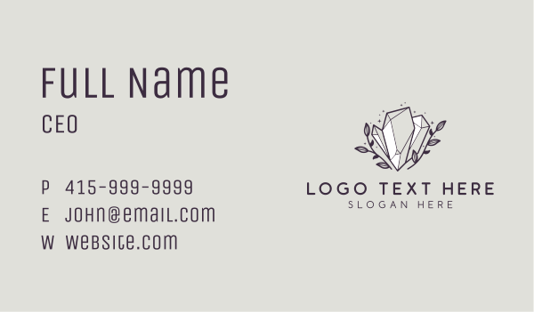Luxe Premium Crystal Stone Business Card Design Image Preview