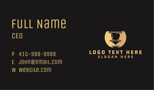 CNC Laser Machine Business Card Design Image Preview