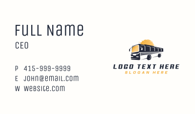 Bus Transport Travel Business Card Image Preview