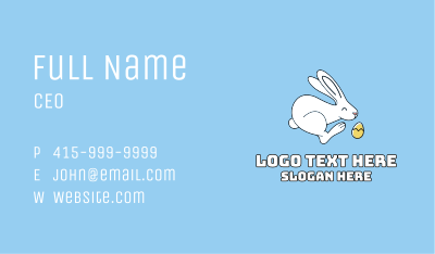 Easter Bunny Golden Egg Business Card Image Preview