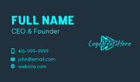 Cyan Arrow Wordmark Business Card Image Preview