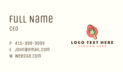 Ice Cream Popsicle Watermelon Business Card Image Preview