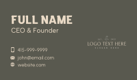 Luxurious Boutique Wordmark Business Card Preview