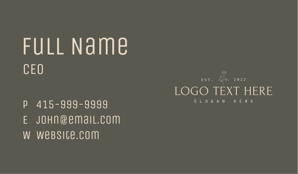 Luxurious Boutique Wordmark Business Card Design Image Preview