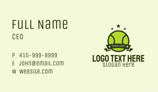 Sport Tennis Ball Business Card Design Image Preview