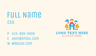 Kids Preschool Kindergarten  Business Card Image Preview