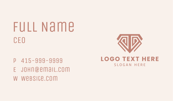 Diamond Jewelry Business Business Card Design Image Preview