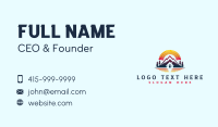 Mountain Cabin Sunrise Business Card Preview