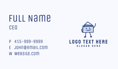 Mail Envelope Mascot Business Card Image Preview